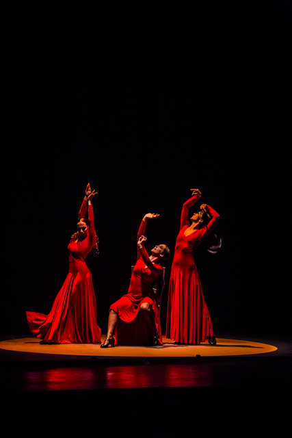 3 women flamenco dancers in 